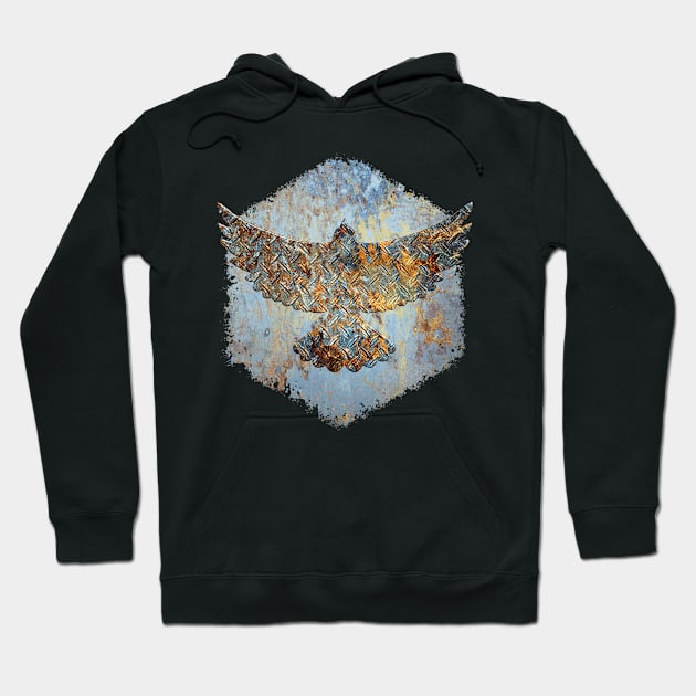 Rusted Metal Bird Hoodie by Dragonbudgie